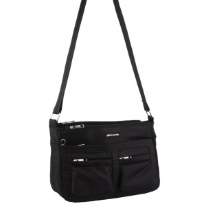 Anti-Theft Range Pierre Cardin Anti-Theft Cross Body Bag Travel Czarne | DHSTK-9427