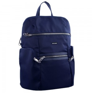 Anti-Theft Range Pierre Cardin Anti-Theft Backpack Travel Granatowe | VTWRH-7416