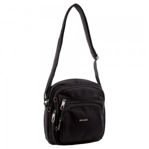 Anti-Theft Range Pierre Cardin Anti-Theft Cross Body Bag Damskie Czarne | SZQIL-9346