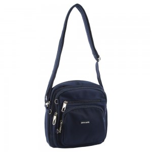 Anti-Theft Range Pierre Cardin Anti-Theft Cross Body Bag Damskie Granatowe | SONMB-6798
