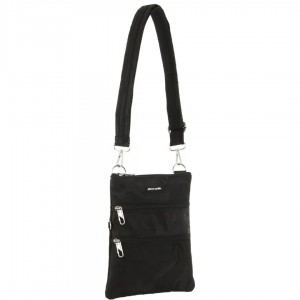 Anti-Theft Range Pierre Cardin Anti-Theft Cross Body Bag Travel Czarne Camo | SKWMB-3210