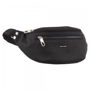 Anti-Theft Range Pierre Cardin Anti-Theft Waist Bag Travel Czarne | PFUIC-8751