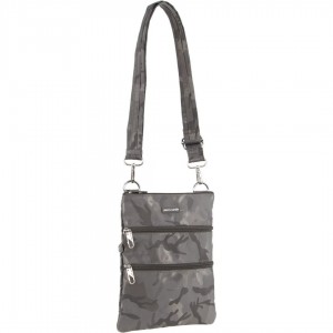 Anti-Theft Range Pierre Cardin Anti-Theft Cross Body Bag Damskie Szare Camo | PFBMQ-9647