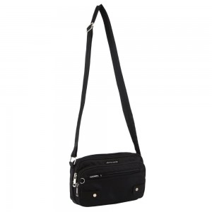 Anti-Theft Range Pierre Cardin Anti-Theft Cross Body Bag Travel Czarne | YPHFQ-4093