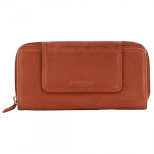 Bi-Fold Wallets Pierre Cardin Leather Bi-Fold Tab Wallet Damskie Brązowe | EMTLD-5691