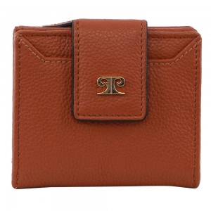 Bi-Fold Wallets Pierre Cardin Leather Flip-over Bi-fold Wallet Damskie Brązowe | WSBHZ-4703
