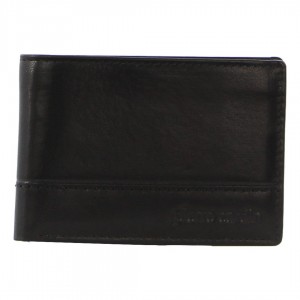 Bi-Fold Wallets Pierre Cardin Leather Slimline Bi-Fold Wallet Męskie Czarne | PTFZA-7025