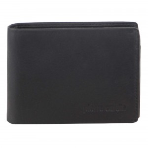 Bi-Fold Wallets Pierre Cardin Rustic Leather Bi-Fold Wallet Męskie Czarne | AXFIK-8041