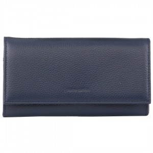 Bi-Fold Wallets Pierre Cardin Rustic Leather Wallet Damskie Granatowe | QUDWG-1275