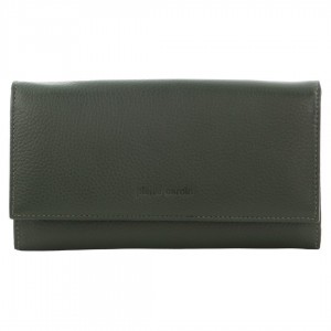 Bi-Fold Wallets Pierre Cardin Rustic Leather Wallet Damskie GrapeLeaf | YJAXN-8092
