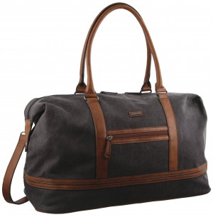Canvas Bags Pierre Cardin Canvas Overnight Bag Męskie Czarne | ISREA-1895