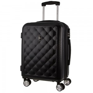 Hard Shell Cases Pierre Cardin 54cm CABIN Hard Shell Case Travel Czarne | UQAXN-2513
