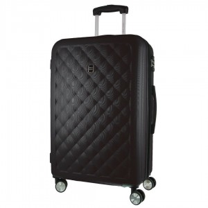 Hard Shell Cases Pierre Cardin 80cm LARGE Hard Shell Case Travel Czarne | DCQKE-5248