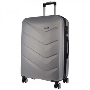 Hard Shell Cases Pierre Cardin 80cm LARGE Hard Shell Case Travel Srebrne | TCUJB-2456