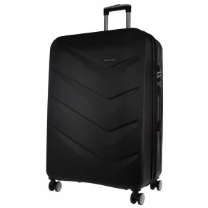 Hard Shell Cases Pierre Cardin 80cm LARGE Hard Shell Case Travel Czarne | LWYZF-0648
