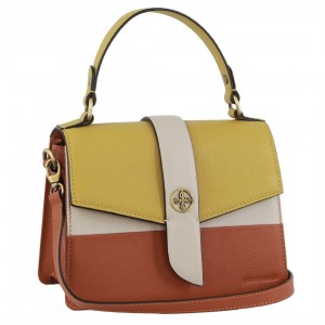 Kopertówka Pierre Cardin Leather Cross-Body Clutch Bag Damskie Żółte | BJDZE-0132