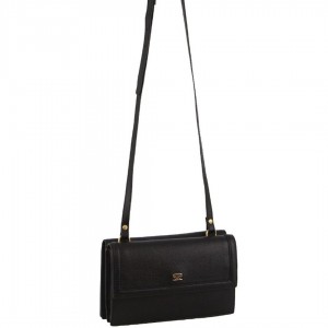 Kopertówka Pierre Cardin Leather Flap Over Cross-Body Bag Damskie Czarne | SAJRT-9748
