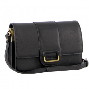 Kopertówka Pierre Cardin Leather Flapover Cross-Body Clutch Damskie Czarne | EHUON-7038