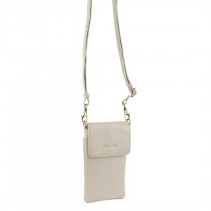 Kopertówka Pierre Cardin Leather Phone Cross-Body Bag Damskie Beżowe | NEGMS-6912