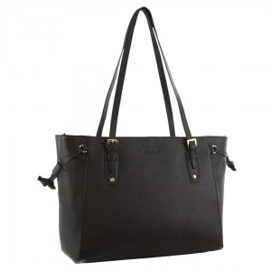 Kopertówka Pierre Cardin Leather Tote Bag Damskie Czarne | FQRKZ-0823