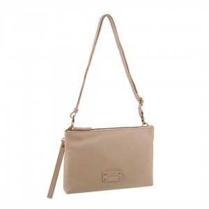 Kopertówka Pierre Cardin Vintage Leather Multiway Crossbody Bag Clutch Damskie Beżowe | NLJRT-3092