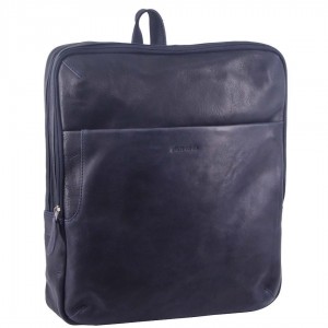 Laptop Pierre Cardin Rustic Leather Backpack Travel Midnight | TYNXS-7205