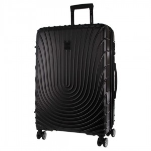 Large Cases Pierre Cardin 80cm LARGE Hard Shell Case Travel Czarne | ZQVFW-8629