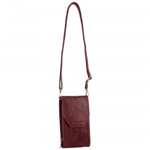 Mobile Phone Wallets Pierre Cardin Leather Crossbody Phone Wallet Bag Damskie Różowe | CLDVI-4890