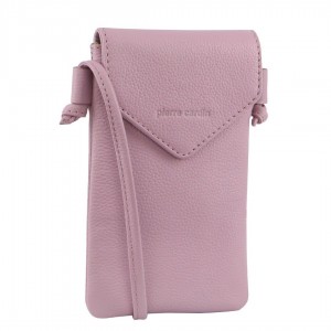 Mobile Phone Wallets Pierre Cardin Leather Phone Bag Damskie Różowe | QUFVK-5190