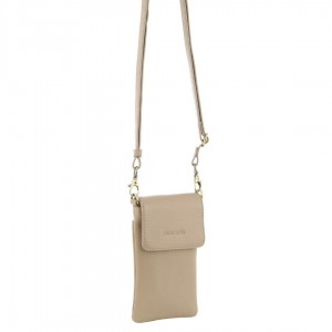 Mobile Phone Wallets Pierre Cardin Leather Phone Cross-Body Bag Damskie Złote | NGHVK-6720