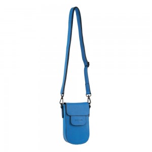 Mobile Phone Wallets Pierre Cardin Leather Rustic Phone Bag Damskie Głęboka Turkusowe | KUSMT-9241