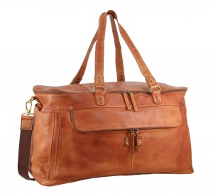 Overnight Bags Pierre Cardin Burnished Leather Multi-Compartment Overnight Bag Męskie Brązowe | KXCFP-4801