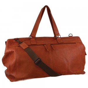 Overnight Bags Pierre Cardin Rustic Leather Overnight Bag Travel Brązowe | EFOWN-0879