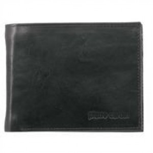 Portfel Trifold Pierre Cardin Rustic Leather Tri-Fold Wallet Męskie Czarne | ZREHL-5023