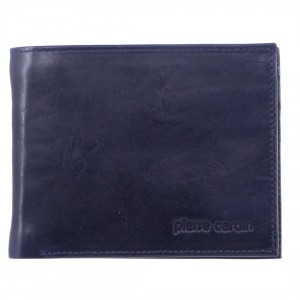 Portfel Trifold Pierre Cardin Rustic Leather Tri-Fold Wallet Męskie Midnight | KYSDC-5943