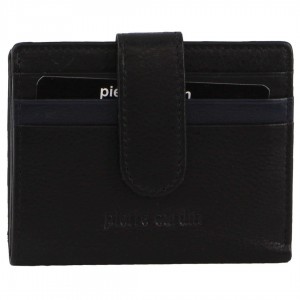 Tab Wallets Pierre Cardin Leather Bi-Fold Card Holder Wallet Męskie Czarne | ODVRH-2786