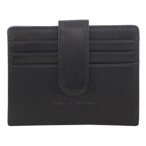 Tab Wallets Pierre Cardin Leather Bi-Fold Card Holder Wallet Męskie Czarne | KPLMW-8314