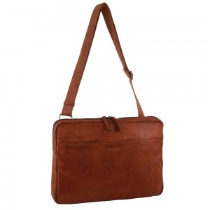 Torba Crossbody Pierre Cardin Italian Leather Business Computer Bag Męskie Brązowe | NAKDZ-5906