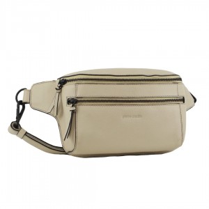 Torba Crossbody Pierre Cardin Leather 3-Way Sling Bag Damskie Cement | XLADB-4172