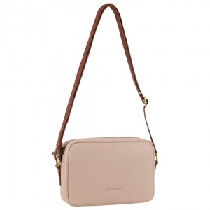Torba Crossbody Pierre Cardin Leather Classic Square Crossbody Bag Damskie Beżowe | SBMQT-2863