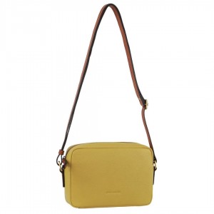 Torba Crossbody Pierre Cardin Leather Classic Square Crossbody Bag Damskie Żółte | PFNWY-0218