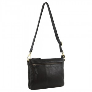 Torba Crossbody Pierre Cardin Leather Crosbody Bag Damskie Czarne | VPMAF-3024