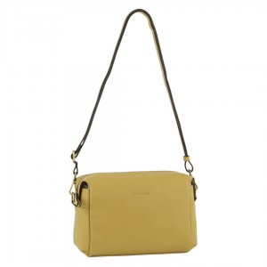 Torba Crossbody Pierre Cardin Leather Cross-Body Bag Clutch Damskie Żółte | UFWAM-7291