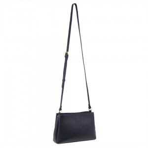 Torba Crossbody Pierre Cardin Leather Crossbody Bag Damskie Granatowe | TIBDC-3704