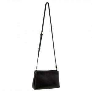 Torba Crossbody Pierre Cardin Leather Crossbody Bag Damskie Czarne | KLISZ-2395