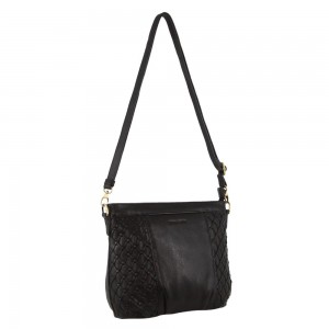 Torba Crossbody Pierre Cardin Leather Embossed Crossbody Bag Damskie Czarne | FEBTL-0845