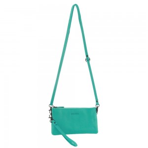Torba Crossbody Pierre Cardin Leather Multiway Cross-Body Bag Damskie Turkusowe | UKYGB-0237
