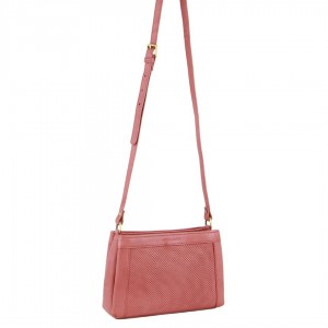 Torba Crossbody Pierre Cardin Leather Perforated Design Cross-Body Bag Damskie Marsala | RCMBY-8709
