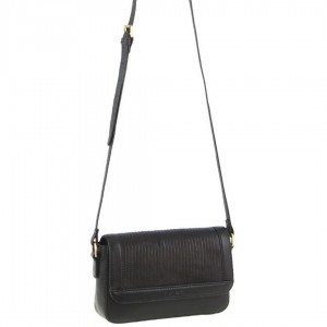 Torba Crossbody Pierre Cardin Leather Pleated Design Crossbody Bag Damskie Czarne | FAURV-7450