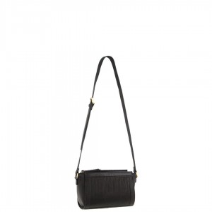 Torba Crossbody Pierre Cardin Leather Pleated Design Crossbody Bag Damskie Czarne | LJAHZ-6018